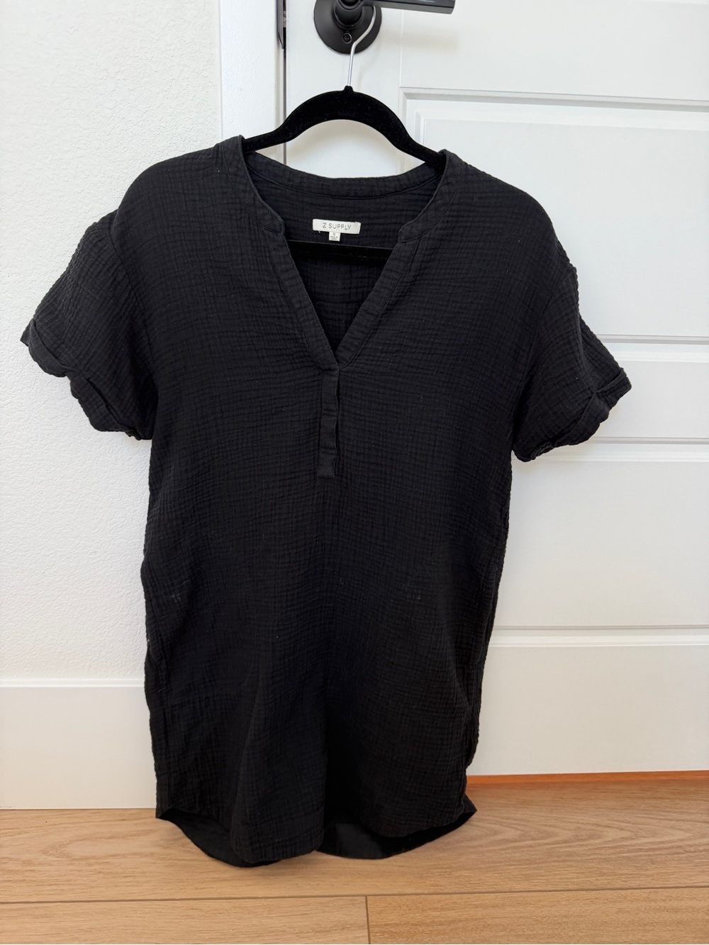 Zsupply Talia Guaze Mini Dress Black Small View 2